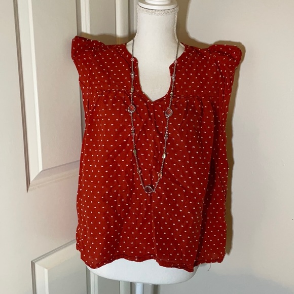 Banana Republic Factory size Medium red blouse - Picture 1 of 5